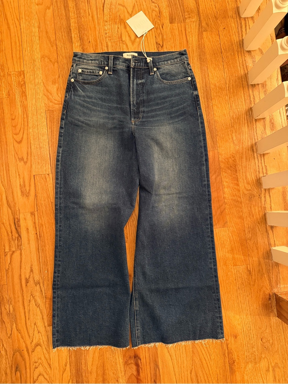 PISTOLA Lana Crop Wide Leg High-Rise Women’s Jeans - Dark Blue